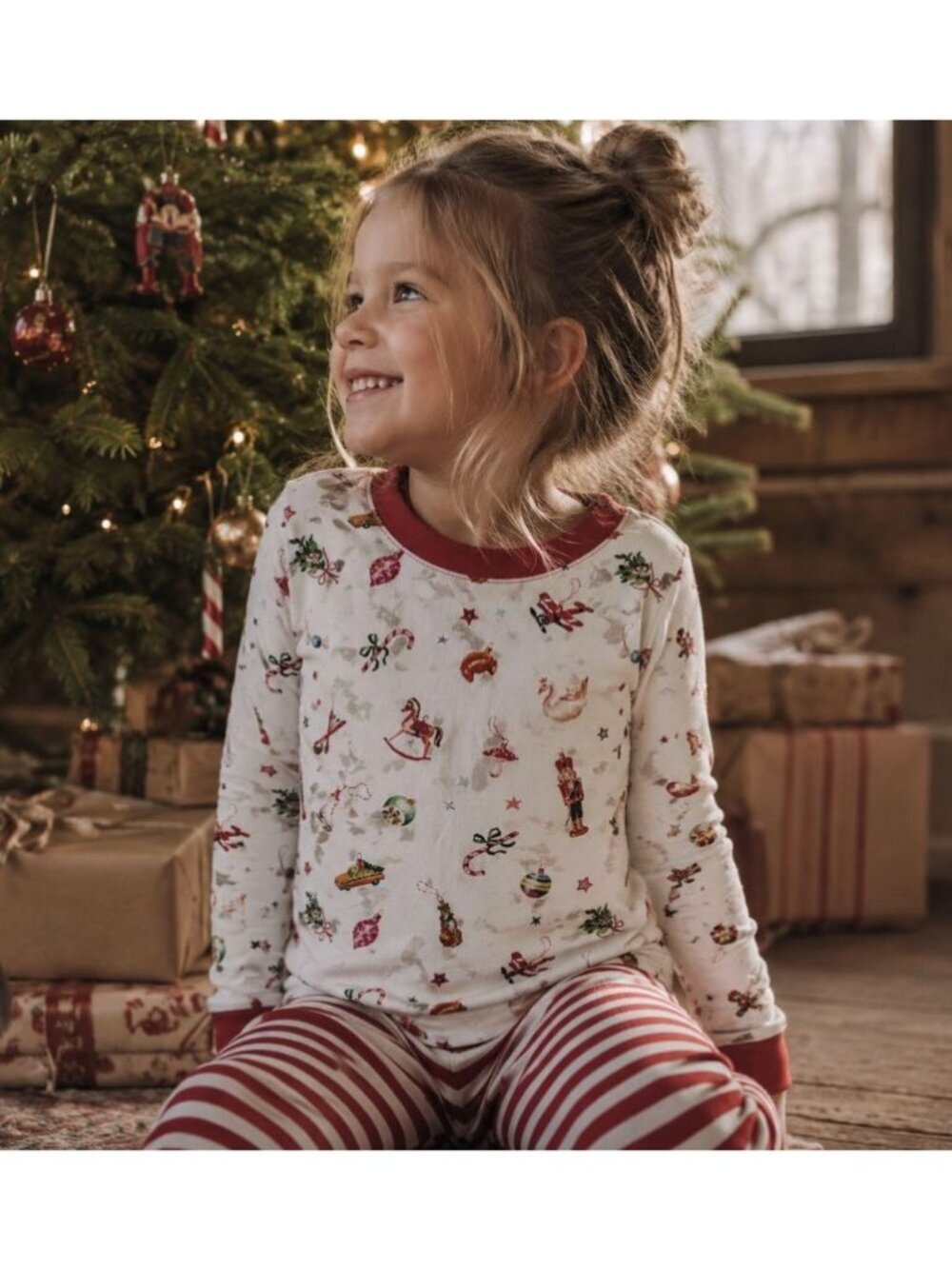 LAKE Christmas Holiday Long Sleeve Pajama Top Size 3T Christmascore Vintage